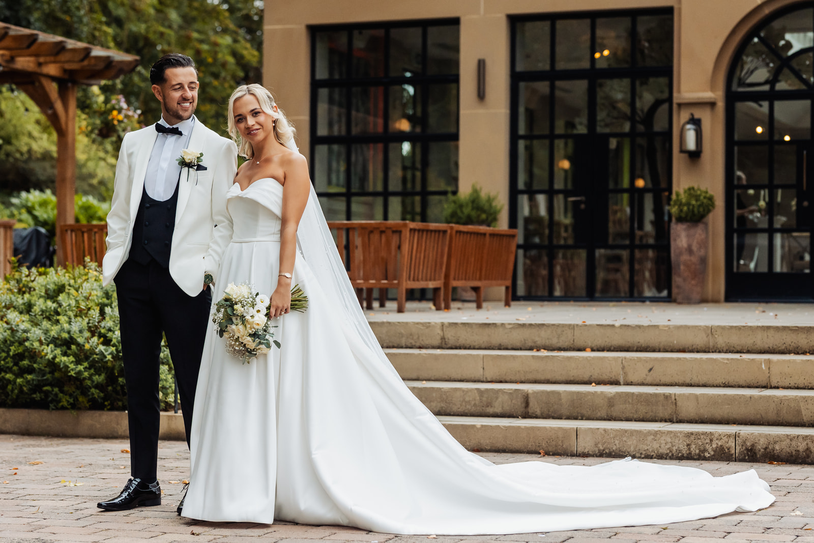 real wedding at Woodlands Hotel Leeds with black tie dress code and images by Yorkshire photographer Fabio Photography from Halifax