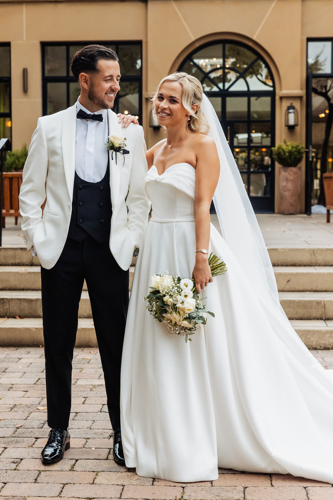 real wedding at Woodlands Hotel Leeds with black tie dress code and images by Yorkshire photographer Fabio Photography from Halifax