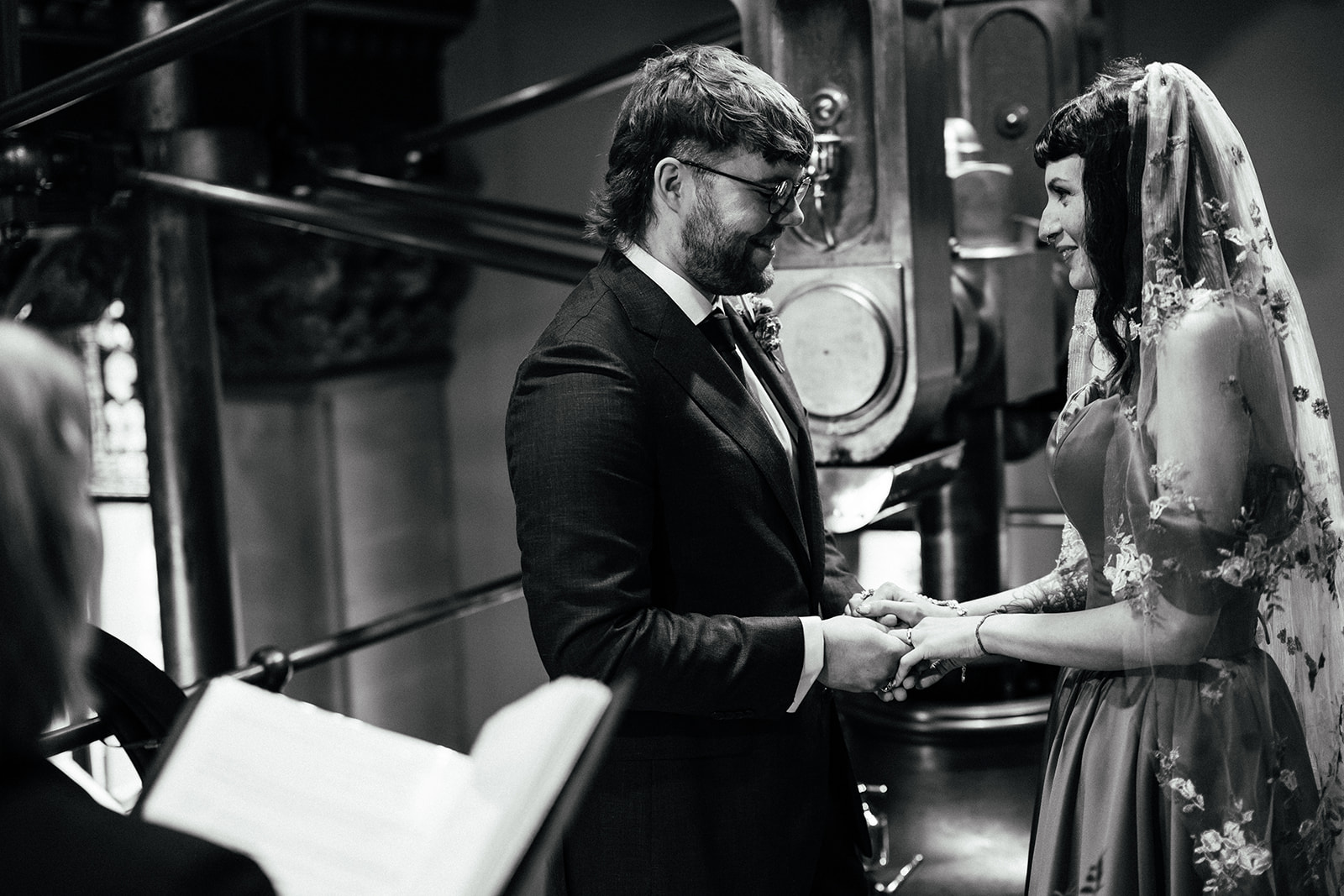 alternative real wedding at Papplewick Pumping House venue with documentary wedding photographer Simon Dewey 