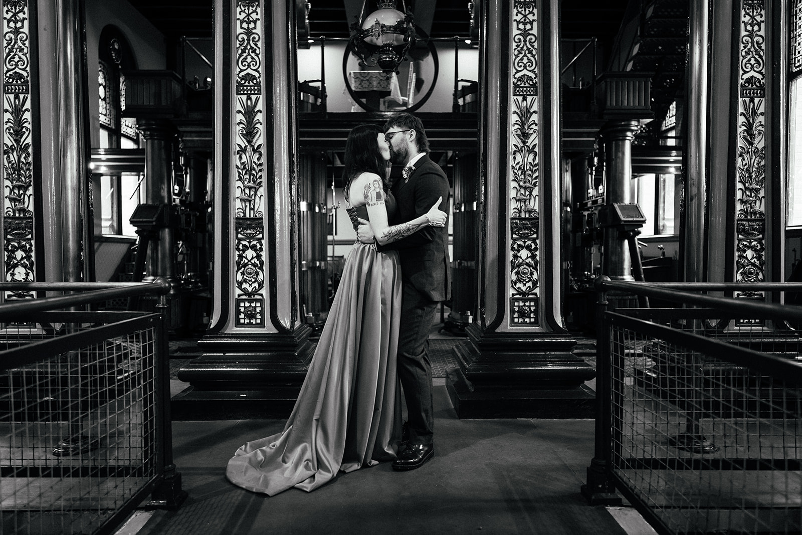 alternative real wedding at Papplewick Pumping House venue with documentary wedding photographer Simon Dewey 