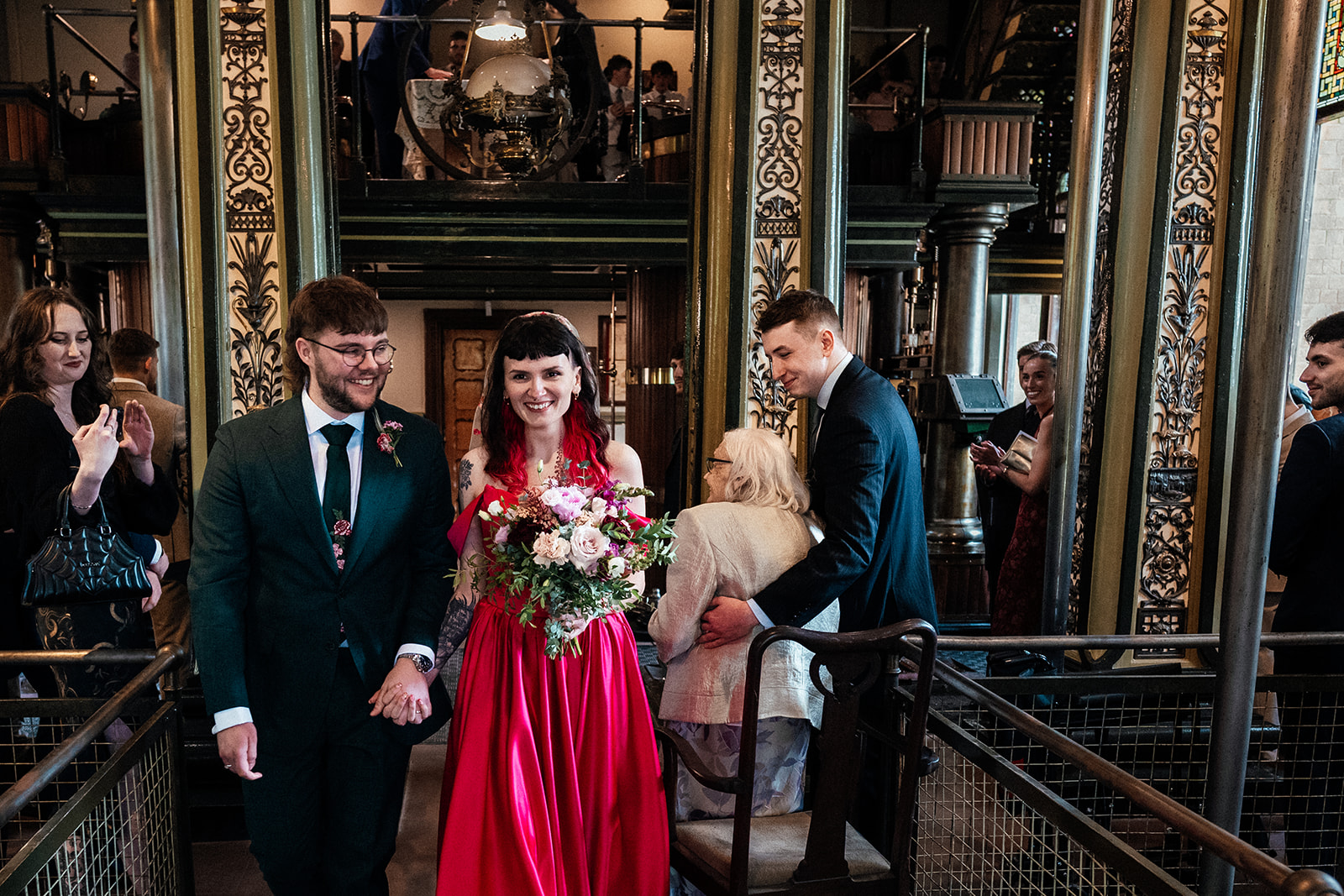 alternative real wedding at Papplewick Pumping House venue with documentary wedding photographer Simon Dewey