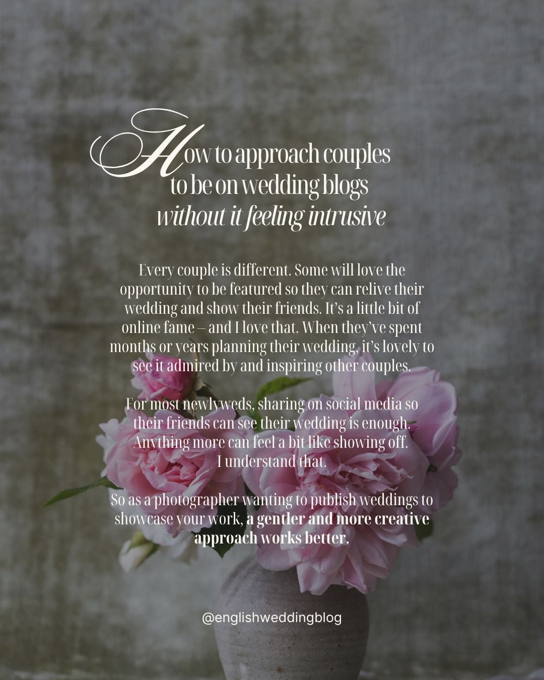 how photographers should approach couples about being featured on a wedding blog