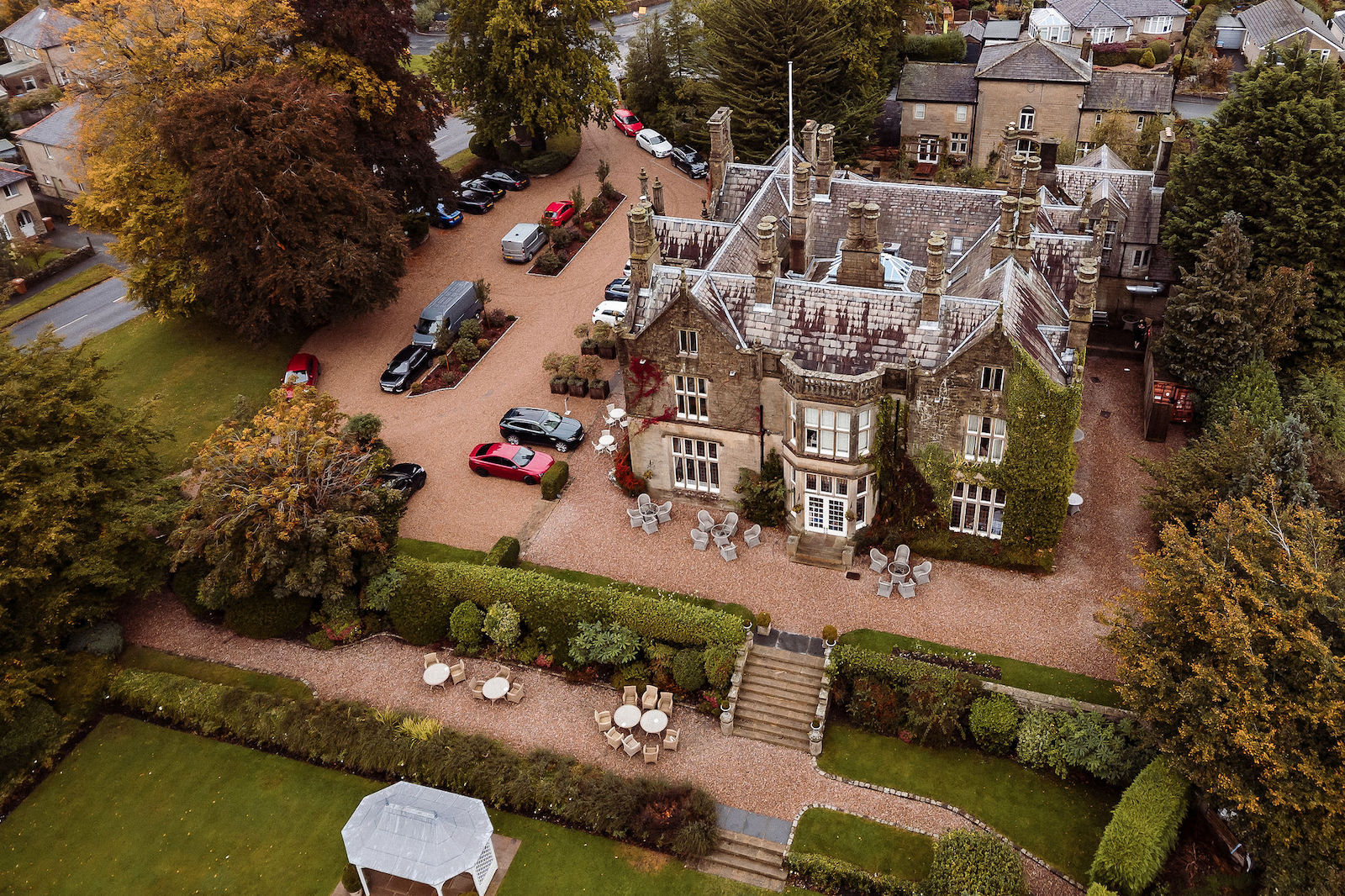 real wedding with a tattooed bride and groom at Falcon Manor in Yorkshire, with Mark Battista Photography