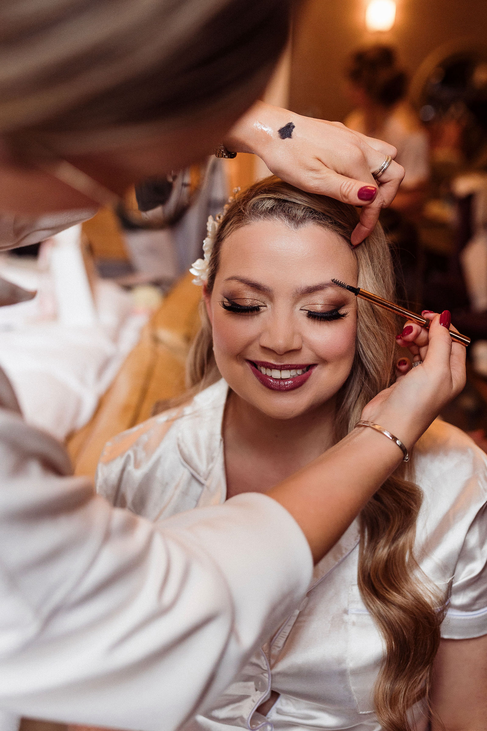 real wedding with a tattooed bride and groom at Falcon Manor in Yorkshire, with Mark Battista Photography