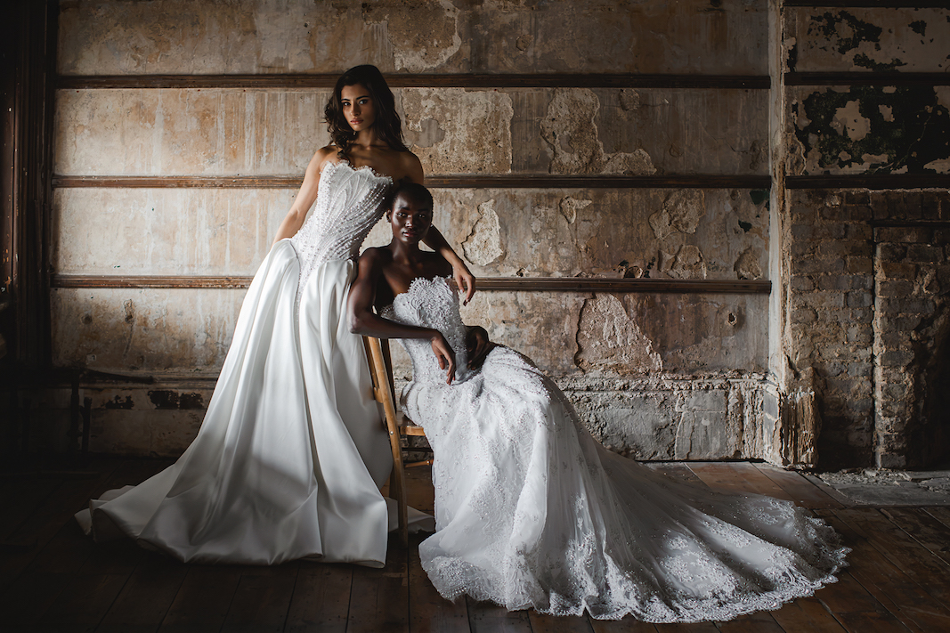 Bridalwear from House of Savin London as they launch The New Romanticism collection at New York Bridal Fashion Week