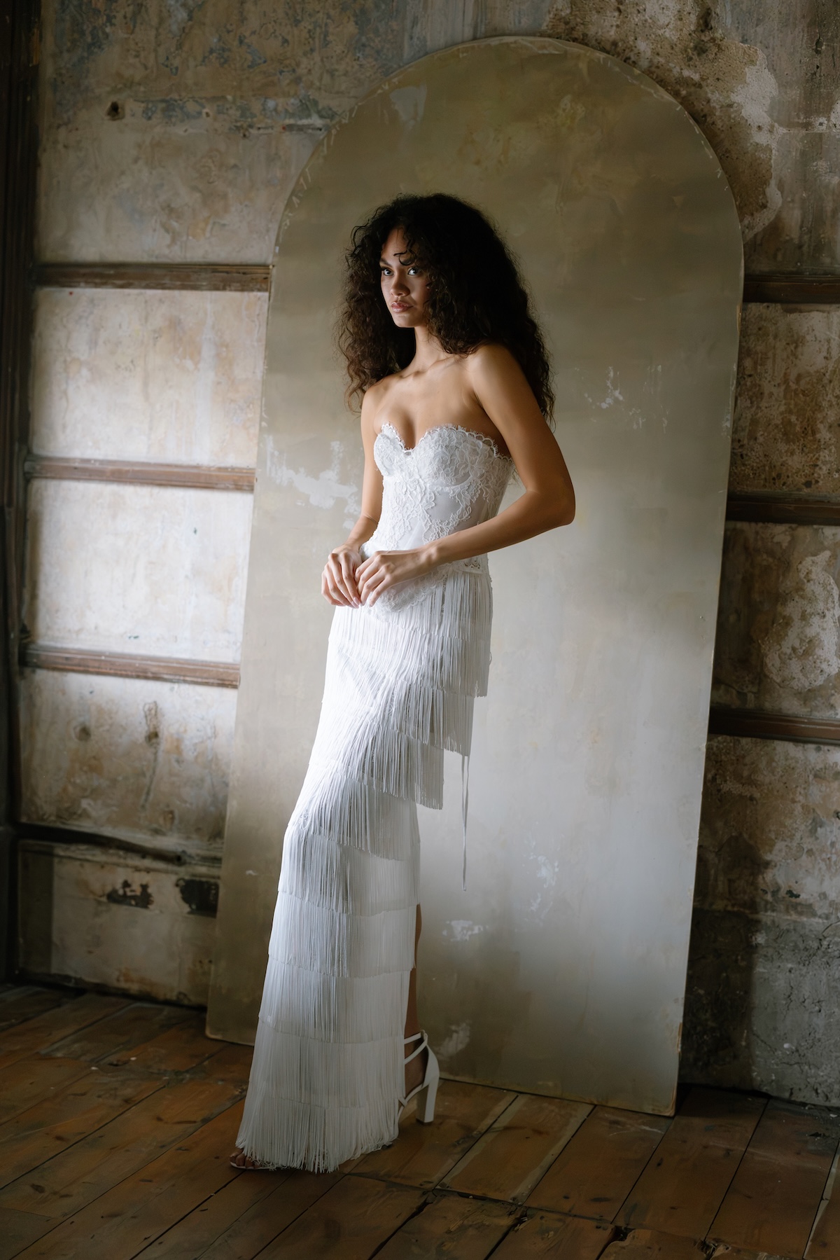 Bridalwear from House of Savin London as they launch The New Romanticism collection at New York Bridal Fashion Week