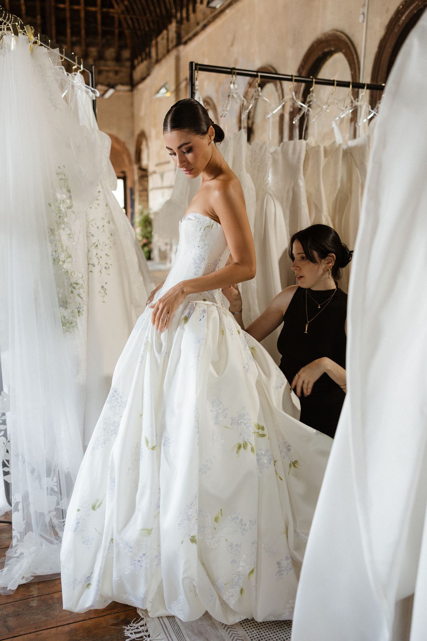 Bridalwear from House of Savin London as they launch The New Romanticism collection at New York Bridal Fashion Week