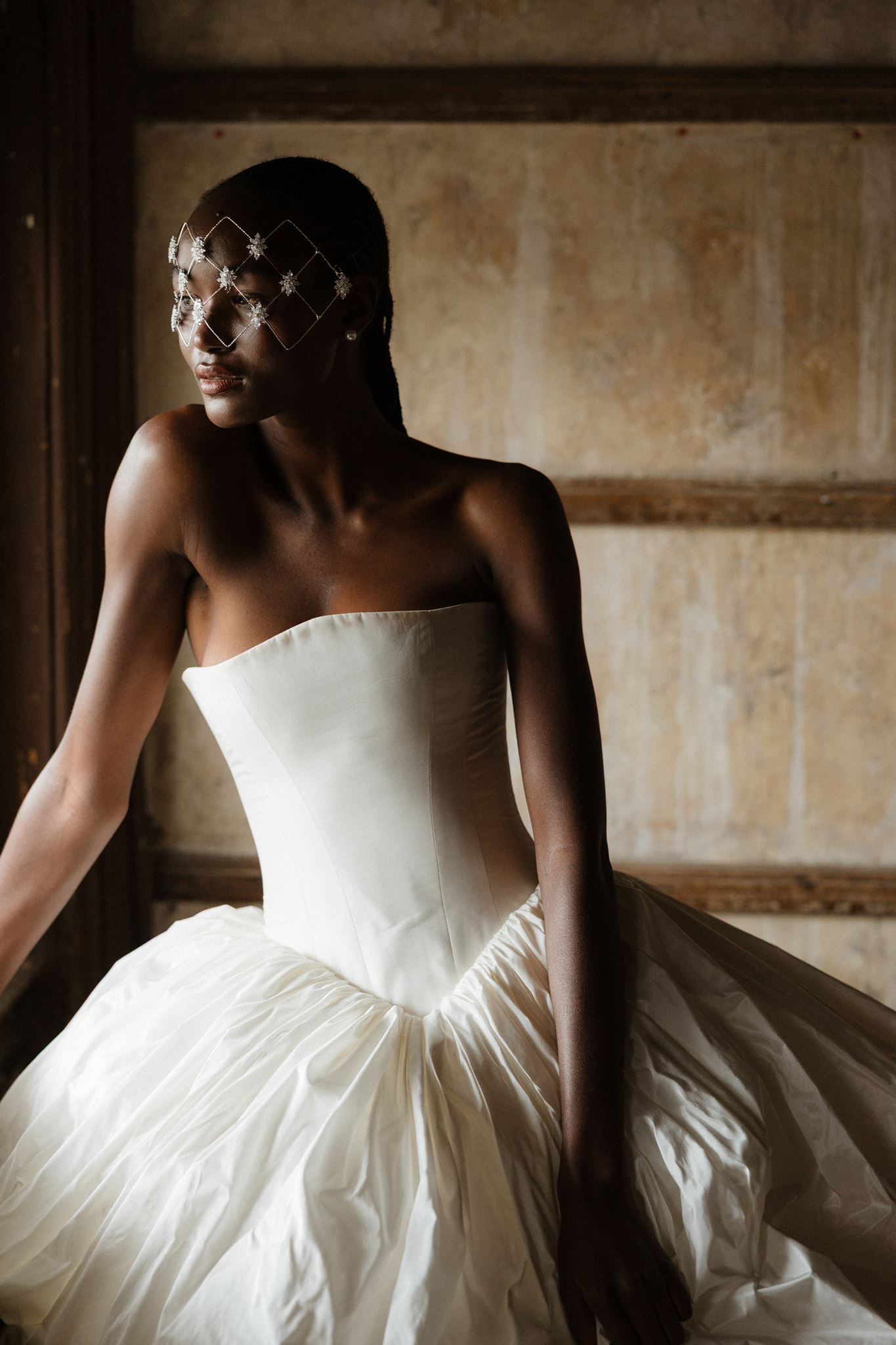 Bridalwear from House of Savin London as they launch The New Romanticism collection at New York Bridal Fashion Week