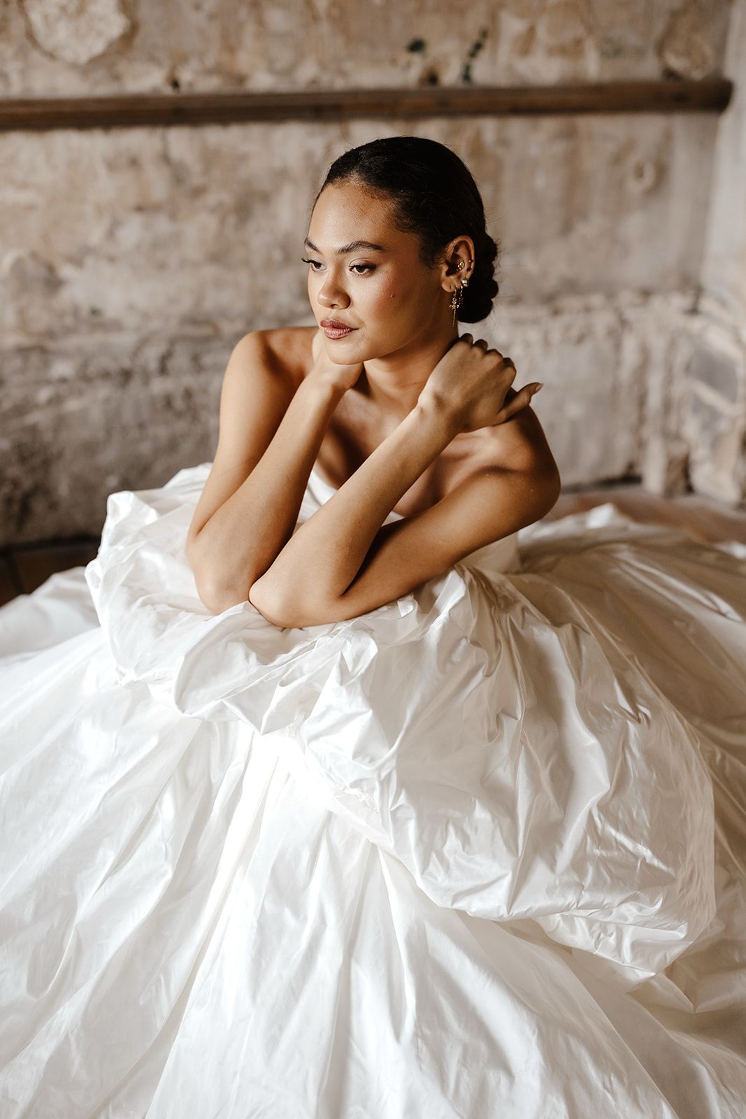 Bridalwear from House of Savin London as they launch The New Romanticism collection at New York Bridal Fashion Week