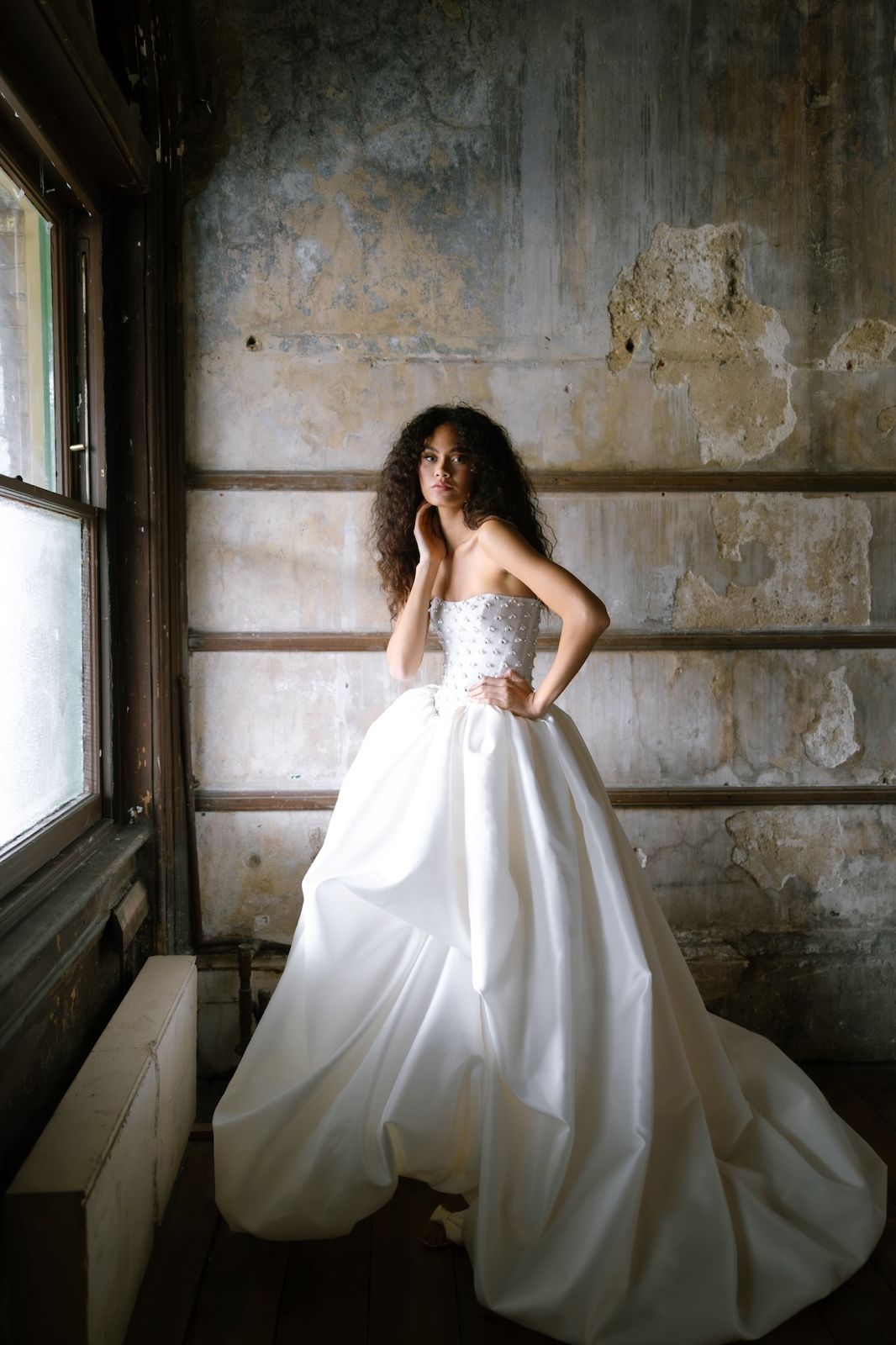 Bridalwear from House of Savin London as they launch The New Romanticism collection at New York Bridal Fashion Week