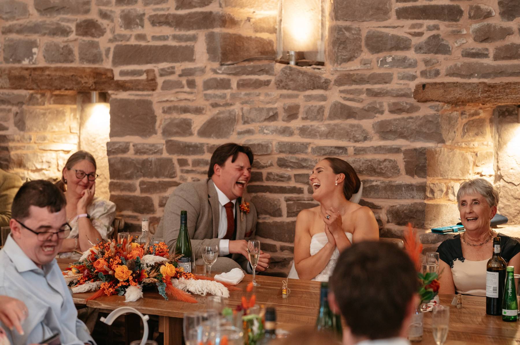 real wedding at Tall Johns House with a sunny outdoor ceremony and autumnal colours | Studio Williams Photography