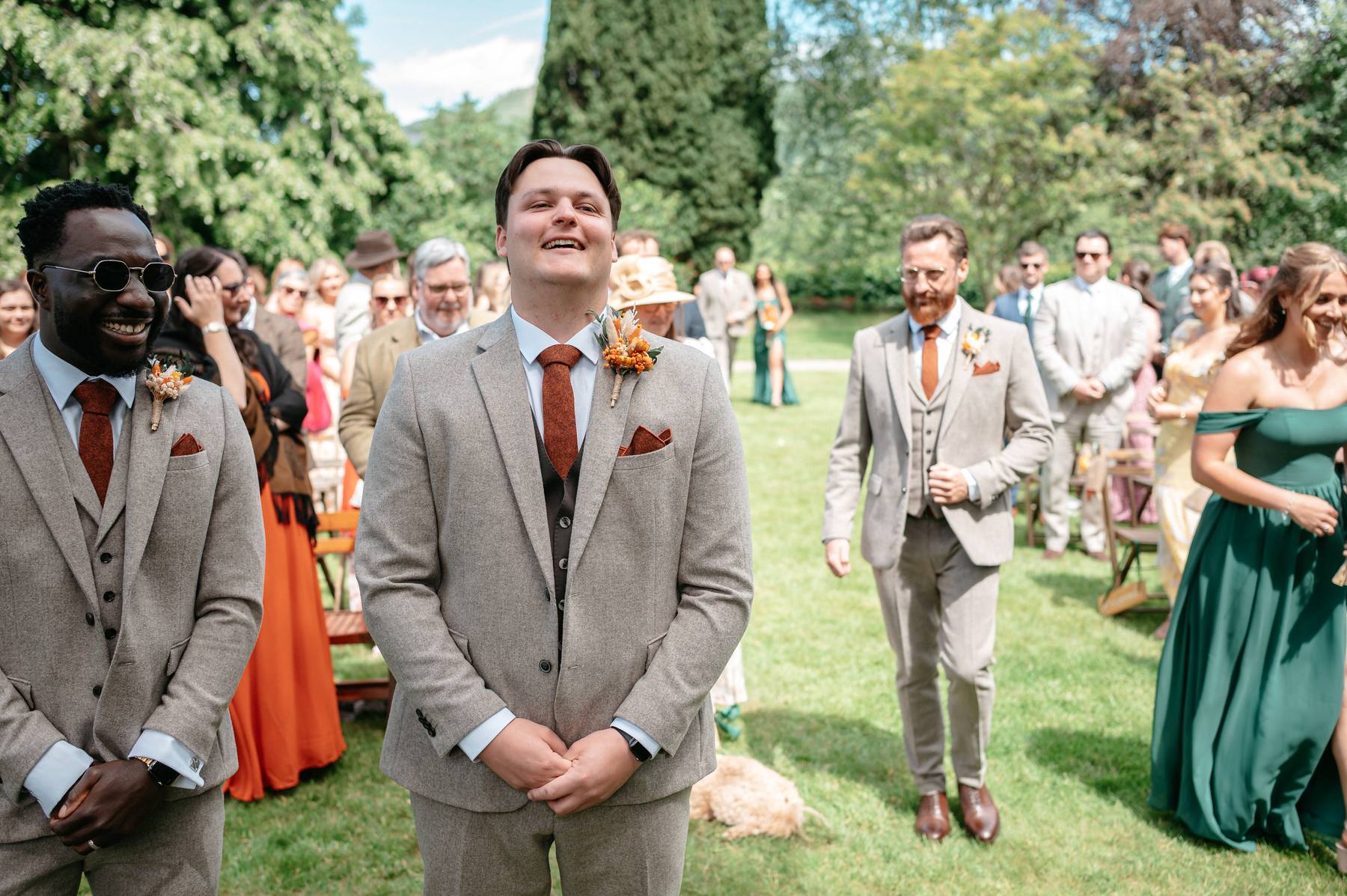 real wedding at Tall Johns House with a sunny outdoor ceremony and autumnal colours | Studio Williams Photography