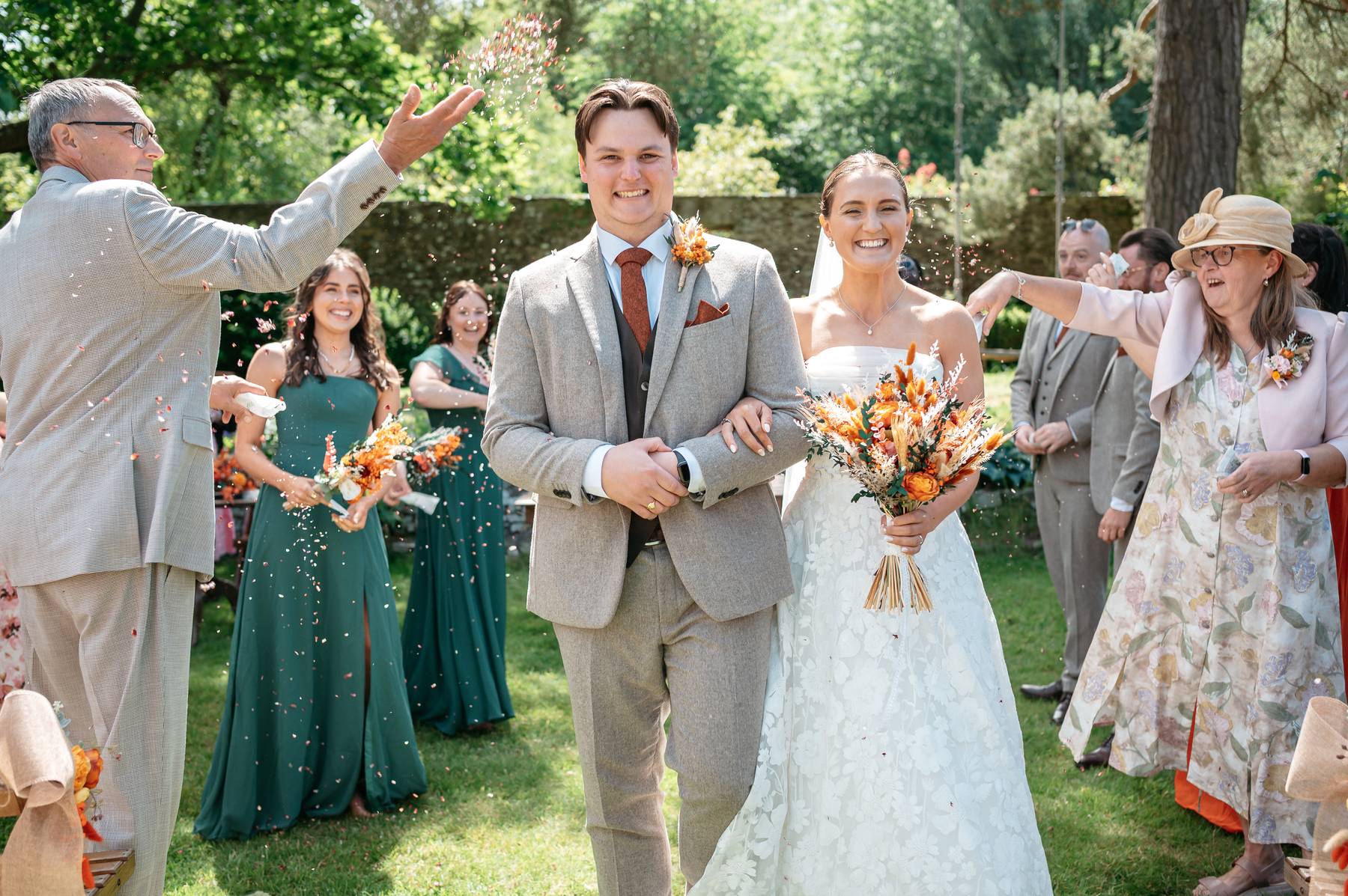 real wedding at Tall Johns House with a sunny outdoor ceremony and autumnal colours | Studio Williams Photography