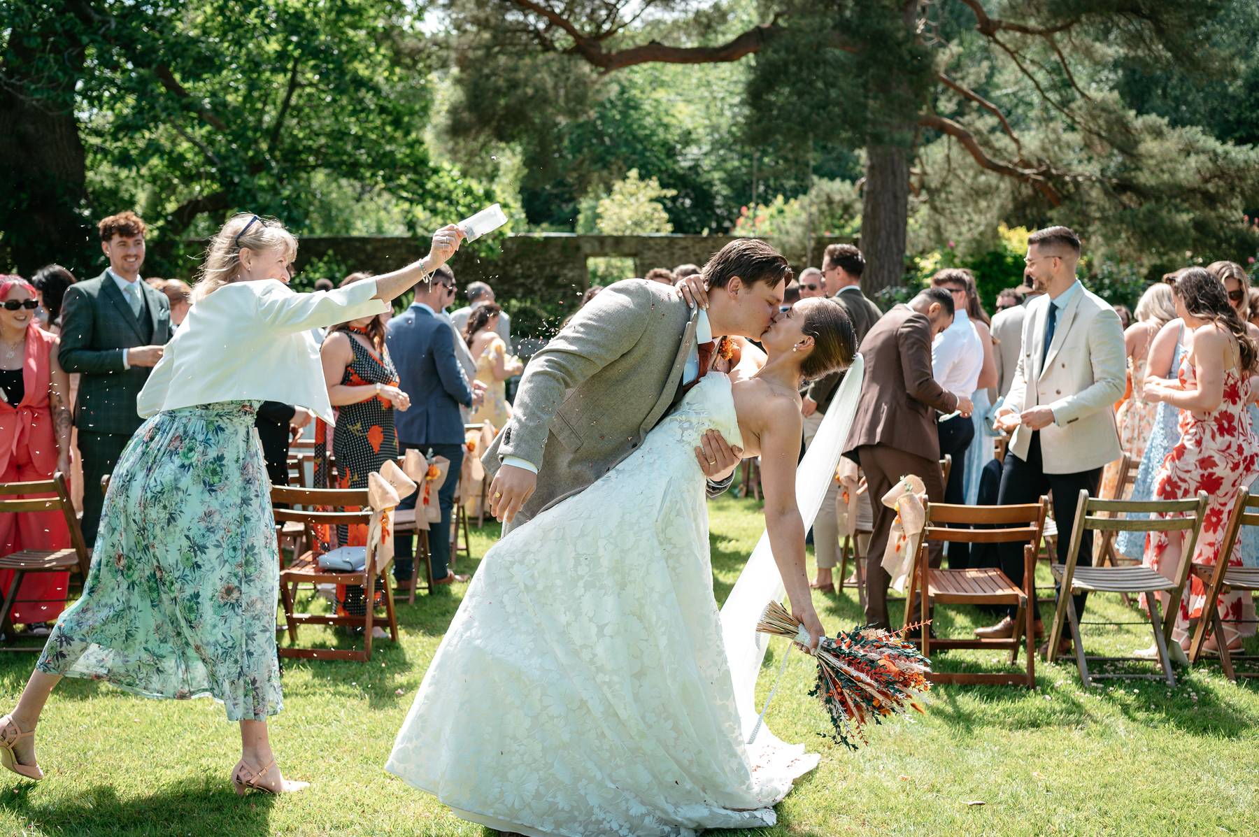 real wedding at Tall Johns House with a sunny outdoor ceremony and autumnal colours | Studio Williams Photography