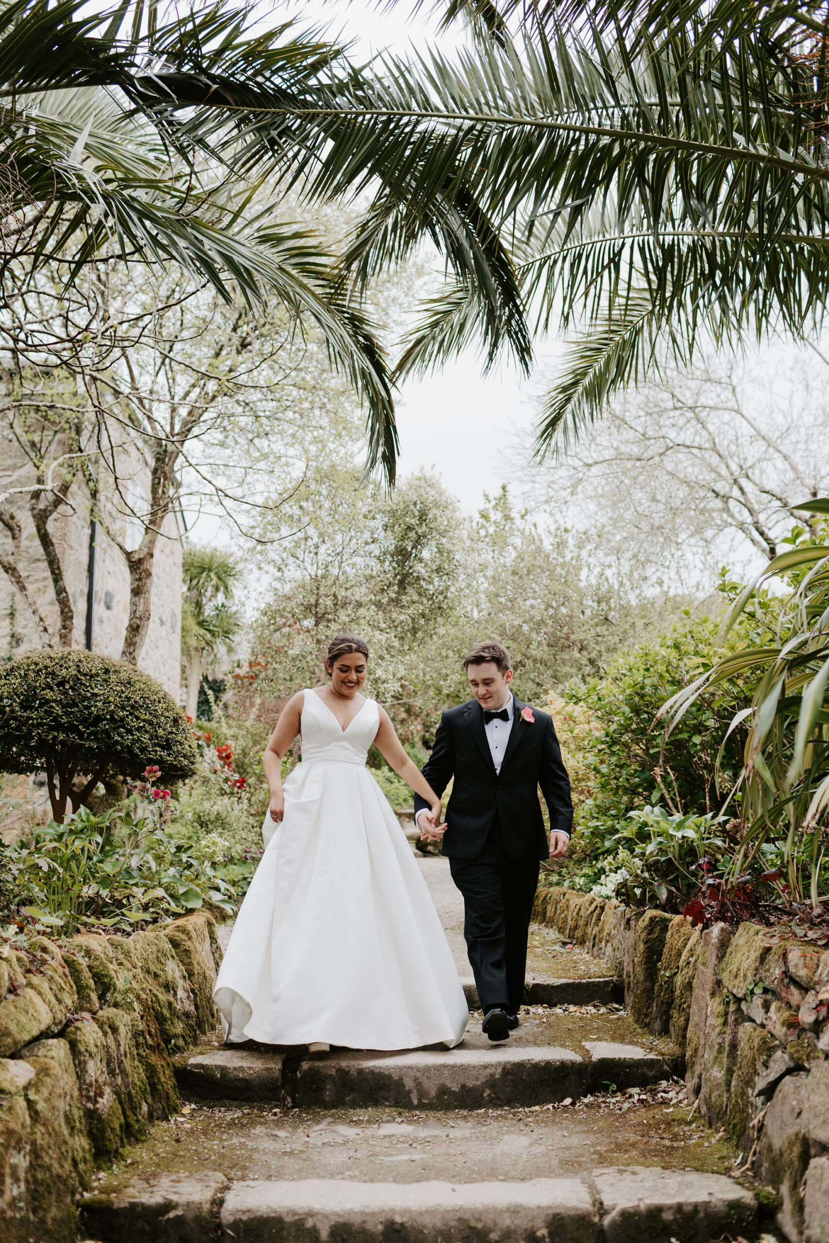 Newlyweds in Stella York dress and Mirzad Sharif suit