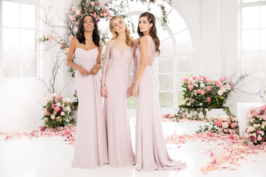 The English Wedding Blog showcases Kelsey Rose bridesmaids dresses for 2019 in dusty pink, pastel yellow and blue and more (37)