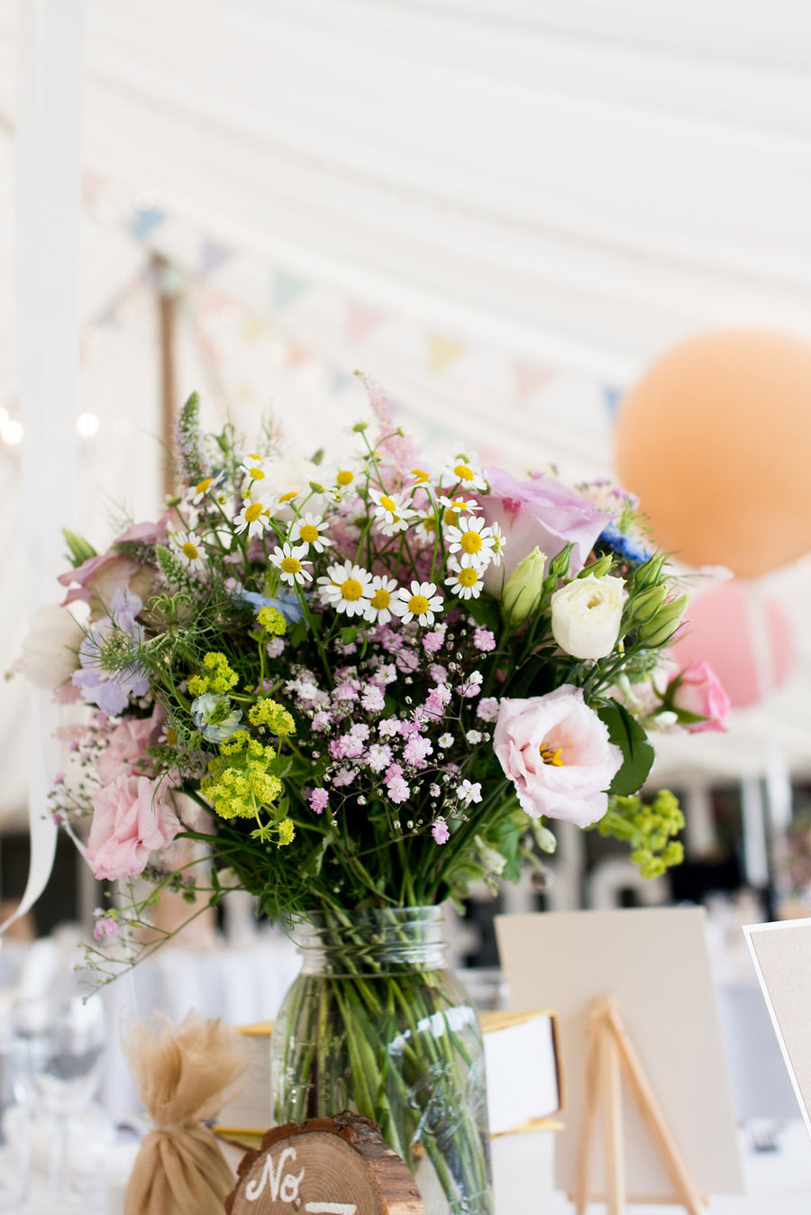 Pastel balloons for a modern wedding at Shenley, with images by Nicola Norton Photography (9)