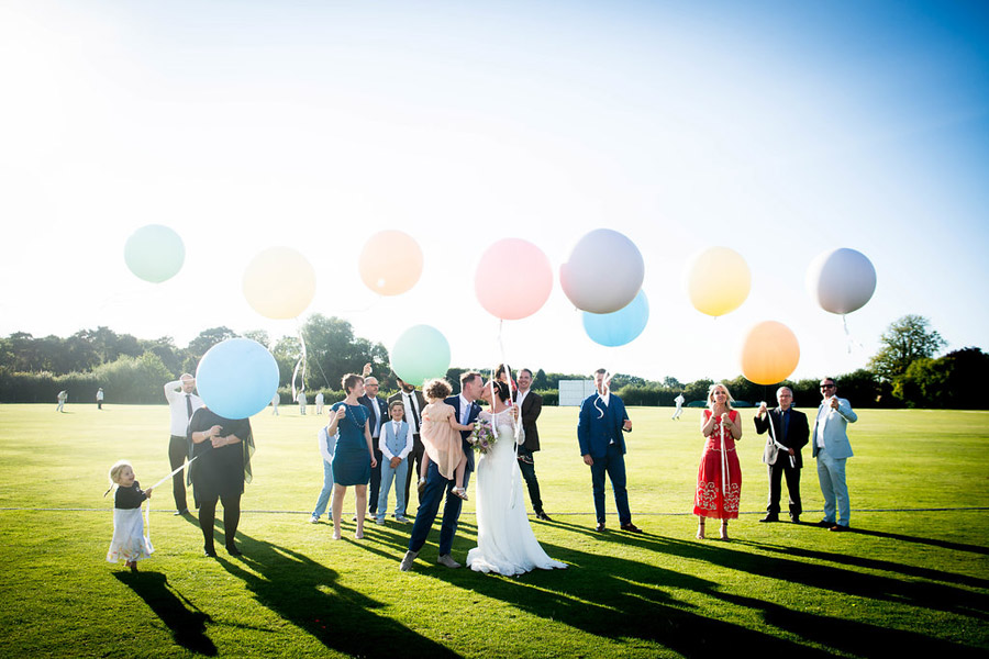 Pastel balloons for a modern wedding at Shenley, with images by Nicola Norton Photography (44)