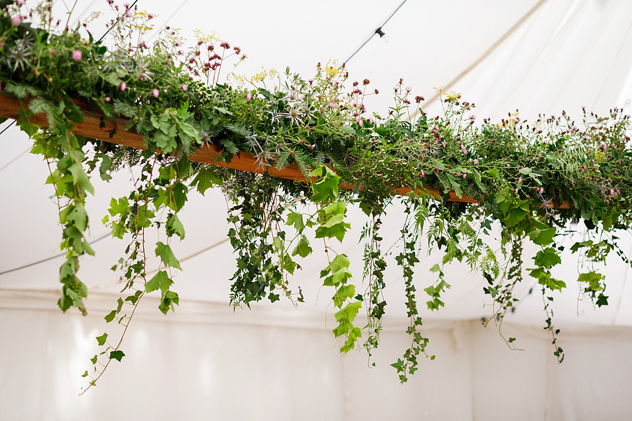 Norfolk wedding blog with hanging florals, image credit Duncan Kerridge on the English Wedding Blog (15)