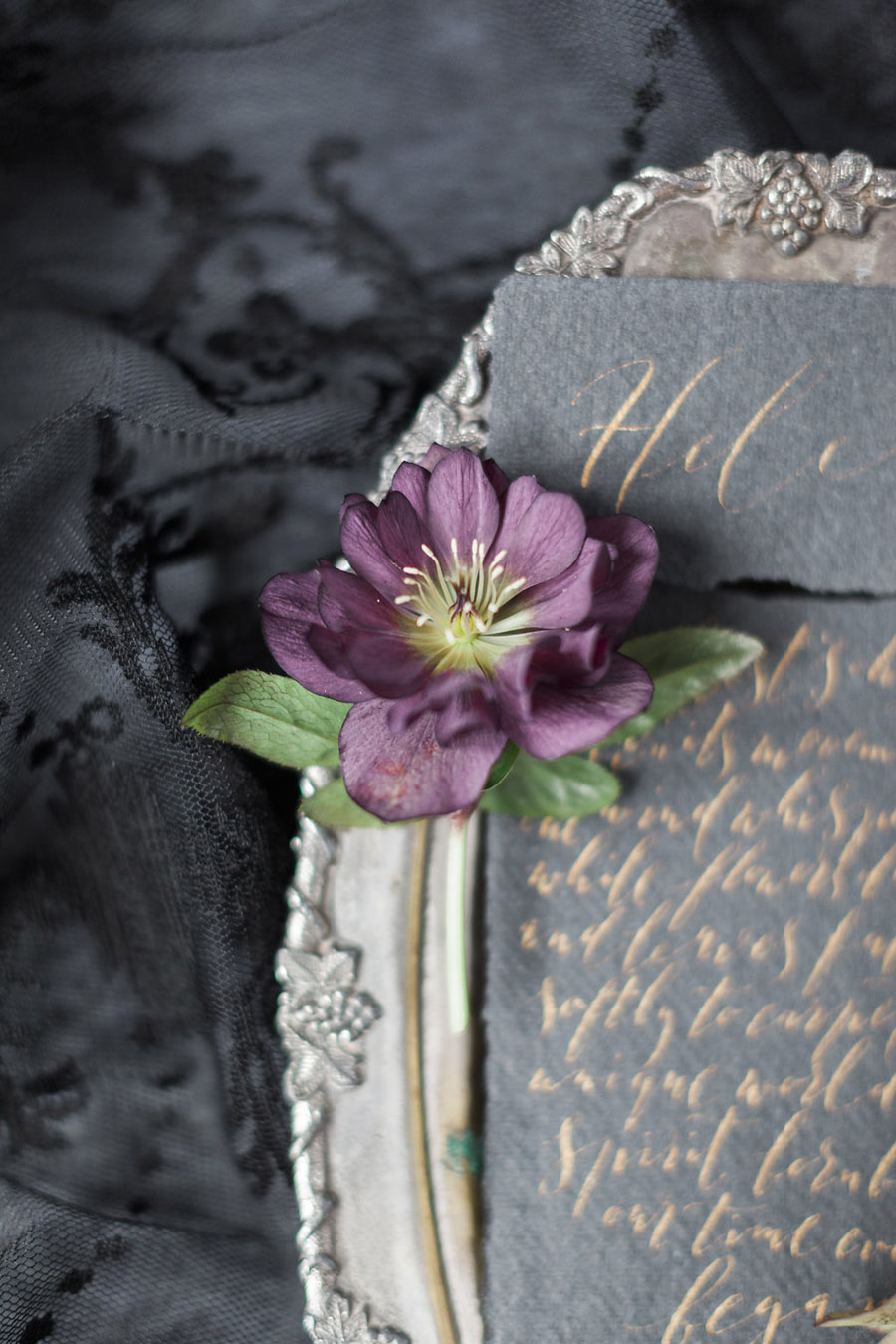 Dark Floral wedding ideas, alternative wedding styling, photo credit Jo Bradbury (11)