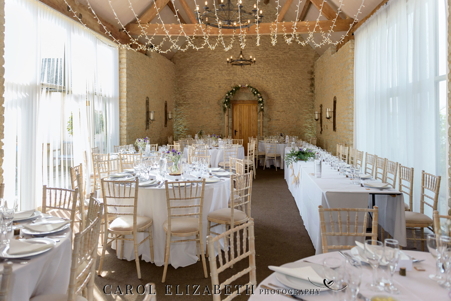 Purple styling and an elegant rustic theme for Fiona and Ashley's Stratton Court Barn Oxfordshire wedding. Images by Carol Elizabeth Photography on English-Wedding.com (35)