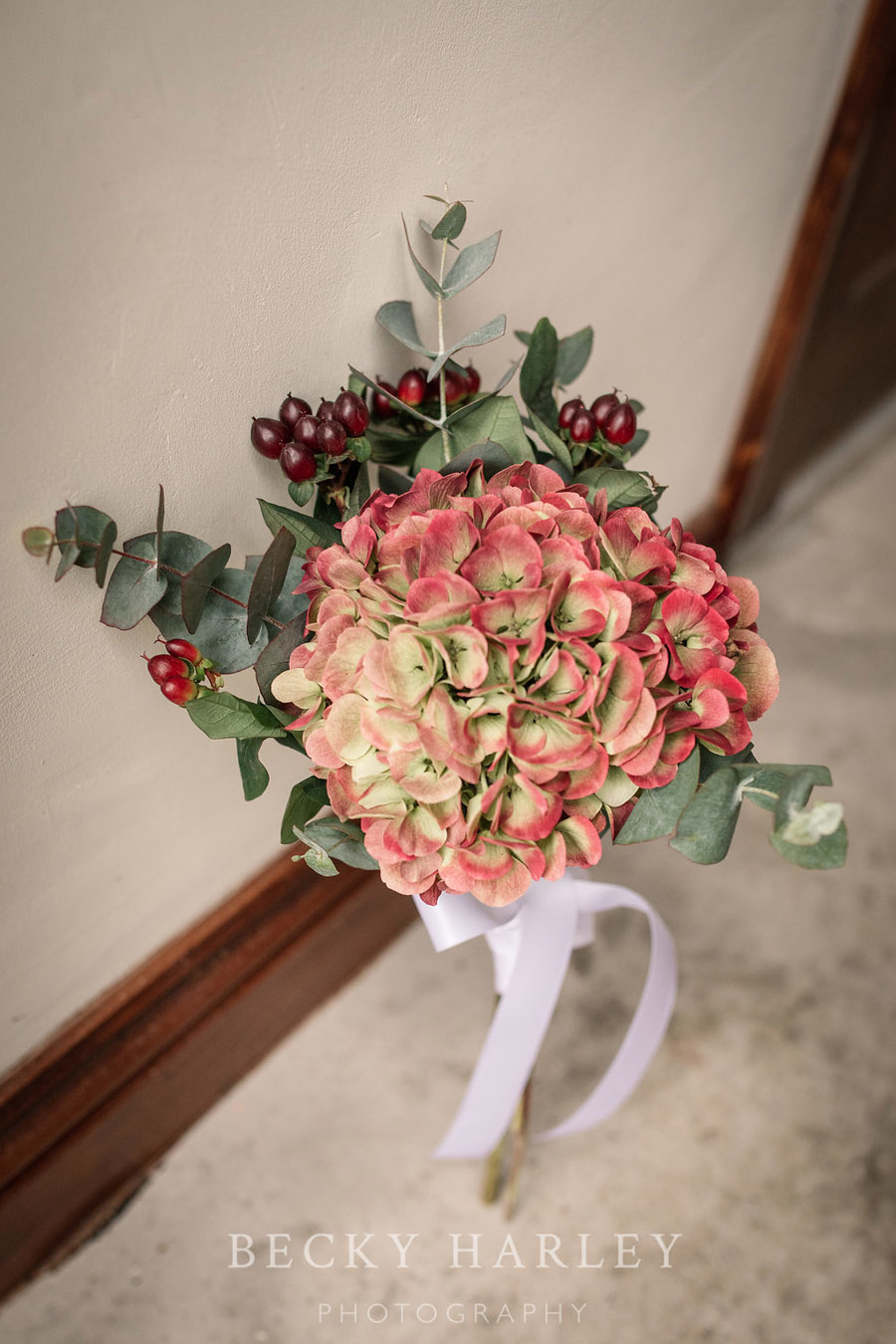 A massive ball of mistletoe for a beautifully styled, elegant winter wedding. Images by Becky Harley Photography (10)