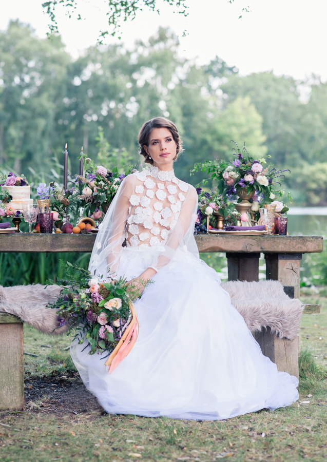 Stunning florals and archway flower surround for a breathtaking wedding style article on English Wedding, image credit Lisa Payne Photography (35)