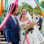 Vibrant ribbon streamers for a summer festival wedding with Simon Withyman Photography (13)