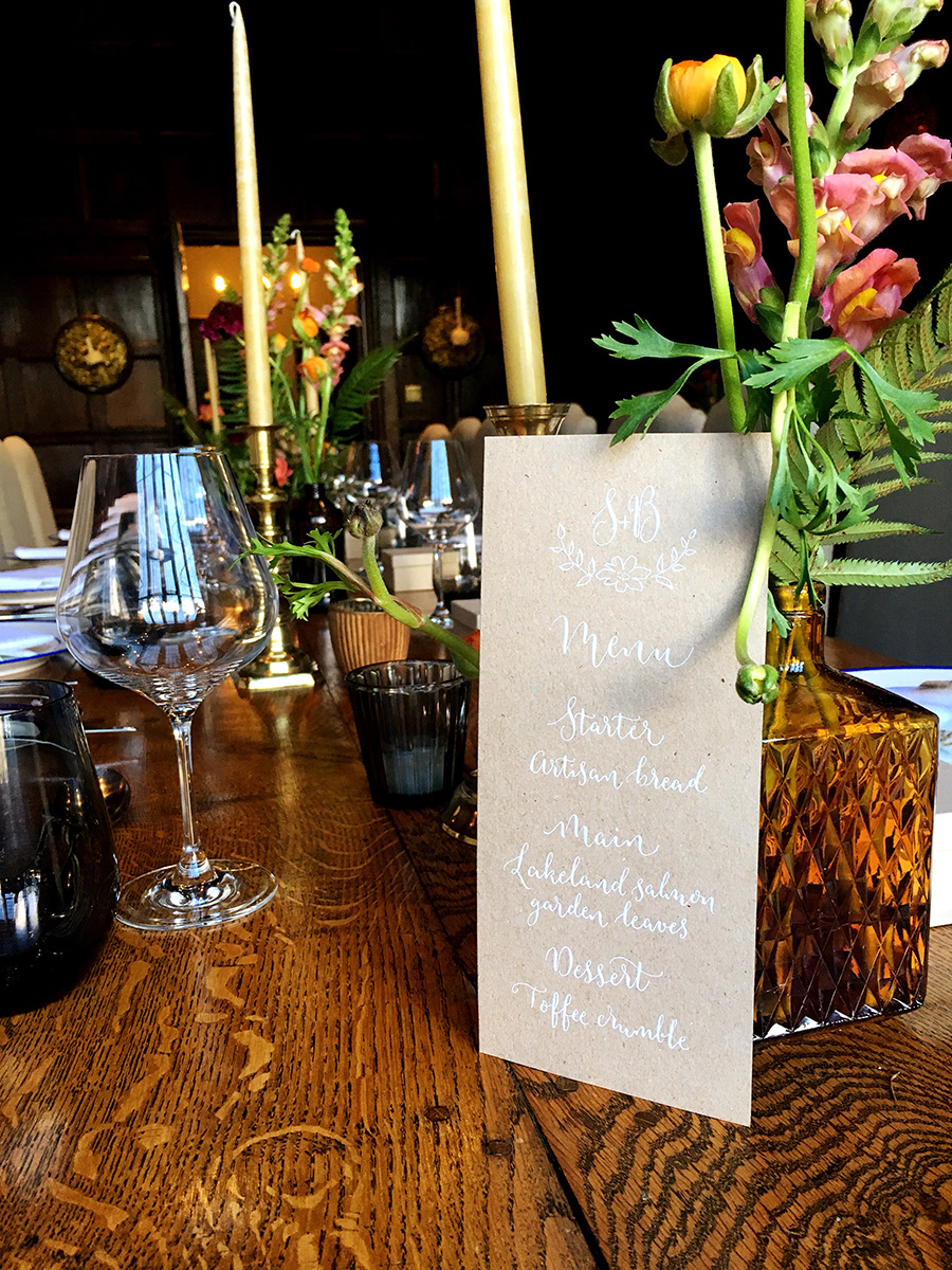 Askham Hall's recommended wedding calligrapher and stationery designer (6)
