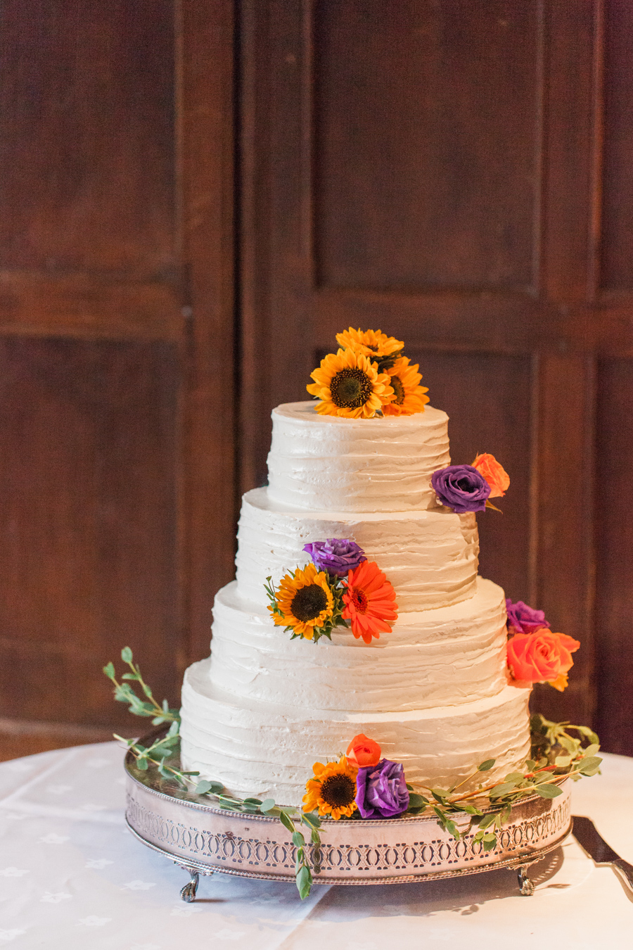 Sunflowers, roses and a beautiful backless wedding dress for this gorgeous Great Fosters wedding. Images by Amanda Karen Photography (40)
