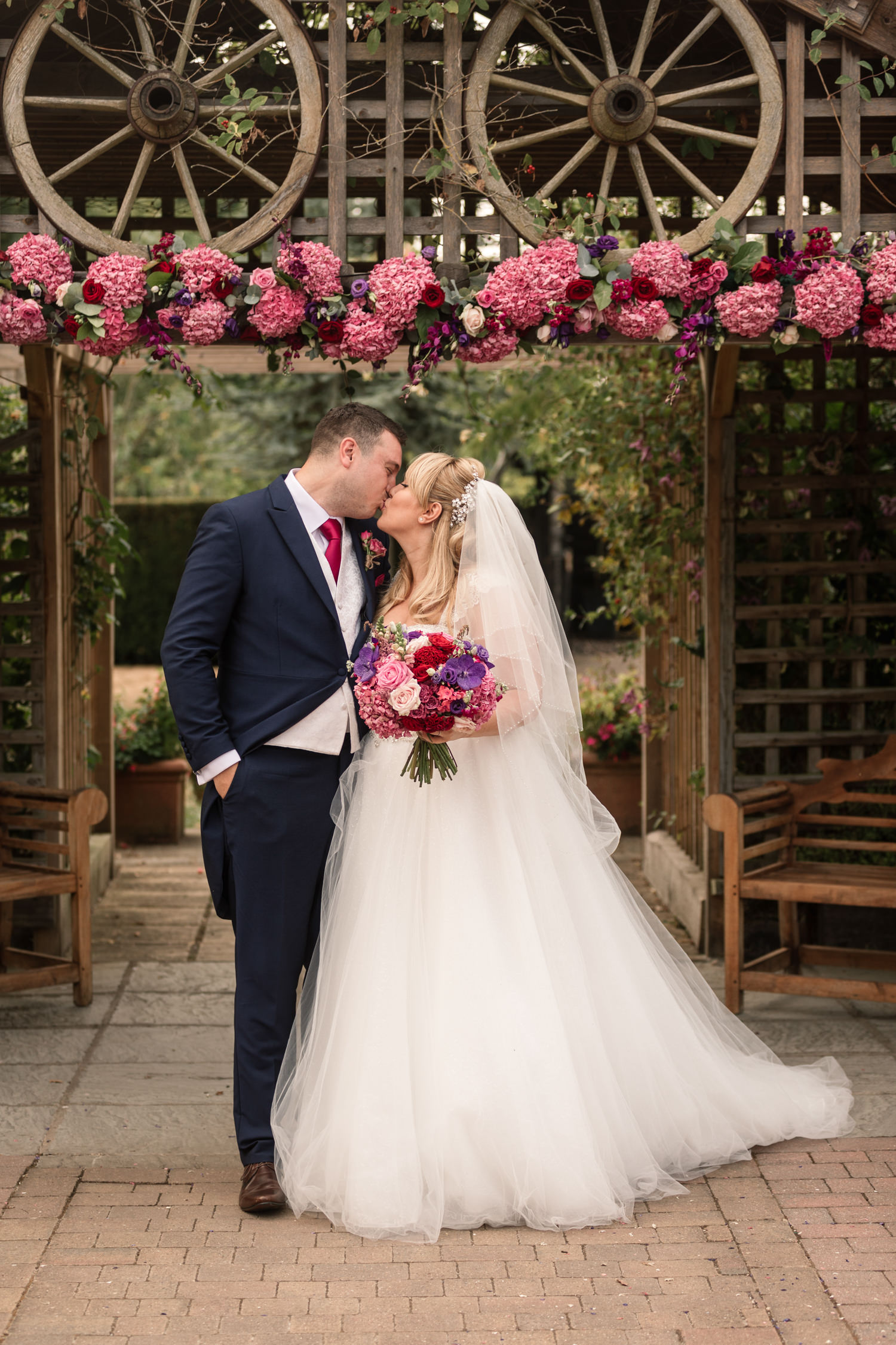 Flower filled summer wedding with pink hydrangeas, photo credit Becky Harley Photography (42)