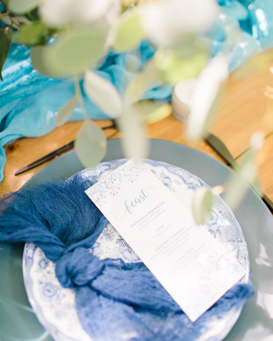 Beautiful and delicate blue tones for a woodland wedding styled by Sara's Events Flowers. Photo credit Natalie Stevenson Photography (1)