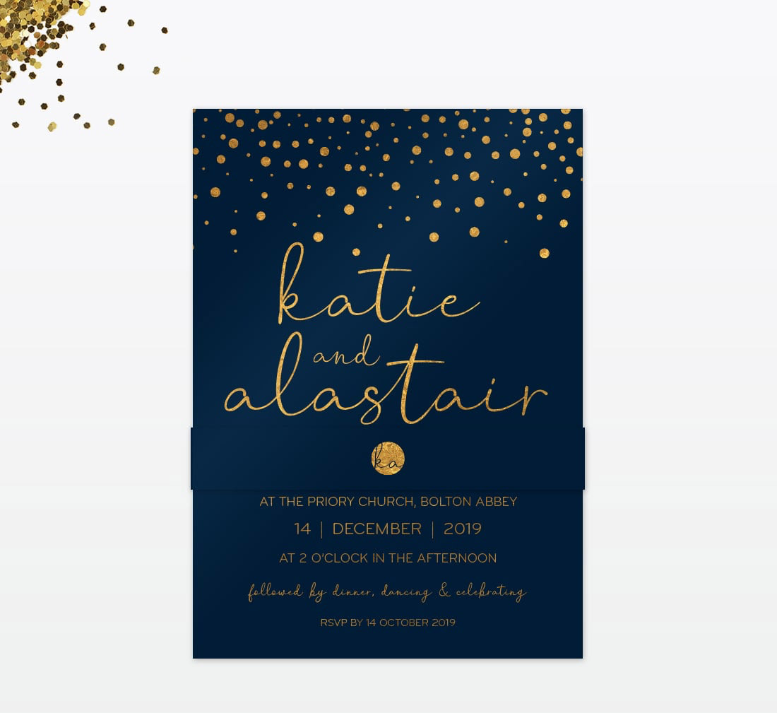 Winter confetti wedding stationery by Love Invited (1)
