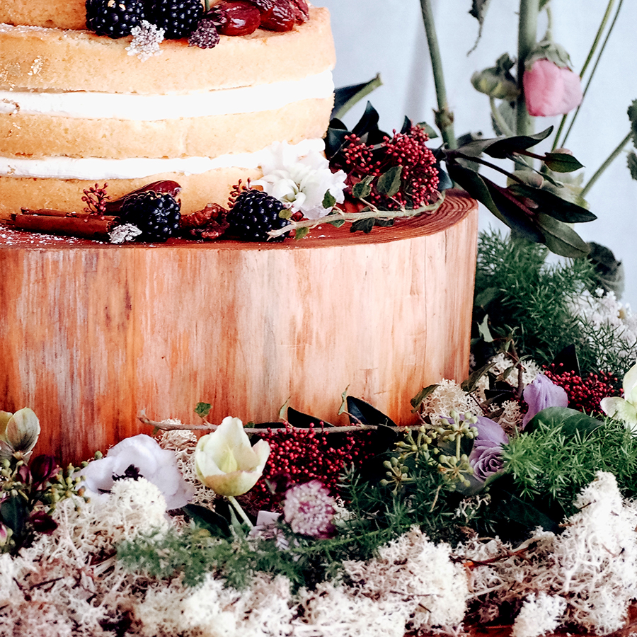 Wedding cake styled table example