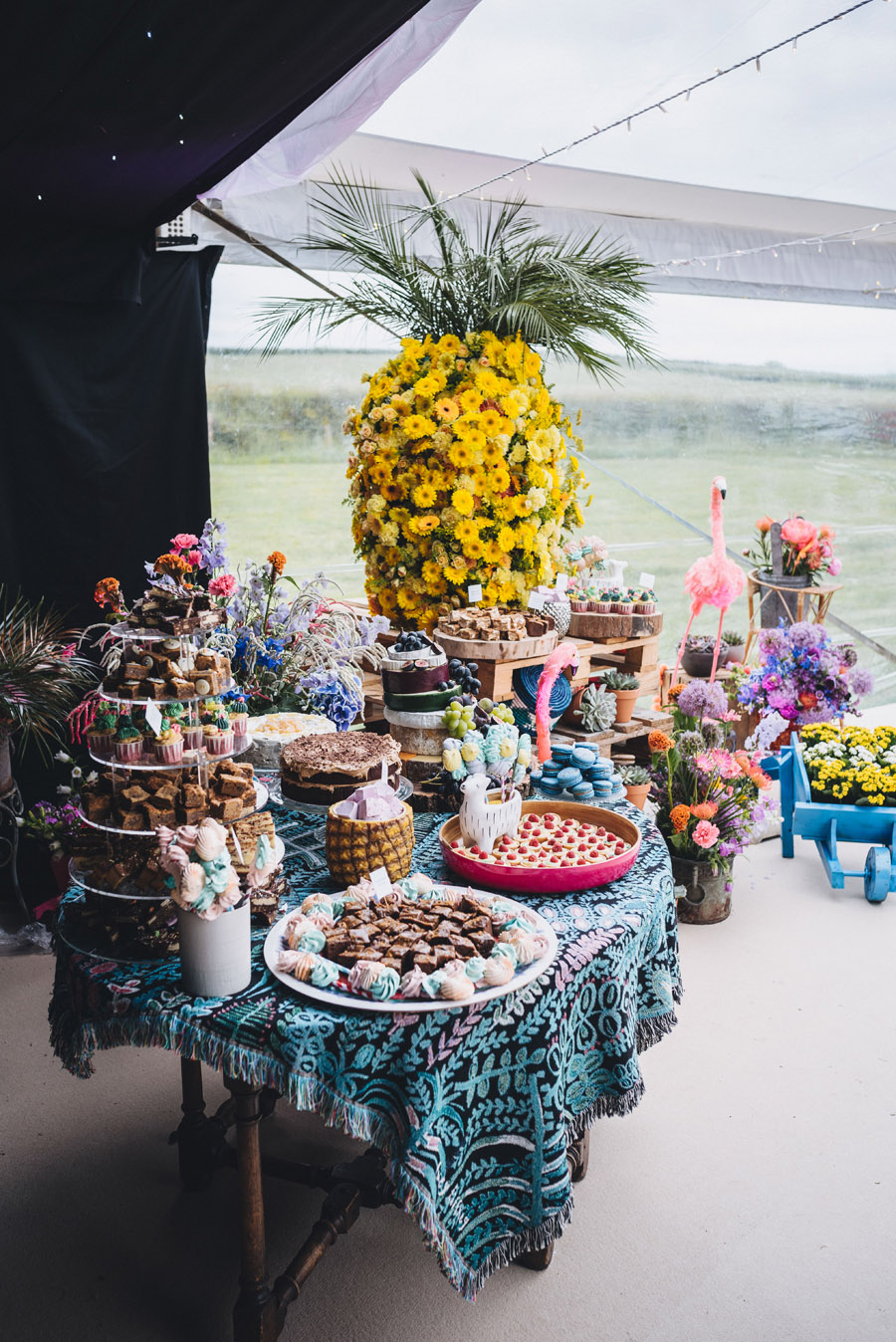 Lily & Gareth's crazily colourful, beautiful and eclectic marquee wedding, with Benessamy Weddings and Marta May Photography (26)