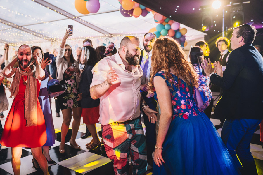 Lily & Gareth's crazily colourful, beautiful and eclectic marquee wedding, with Benessamy Weddings and Marta May Photography (51)