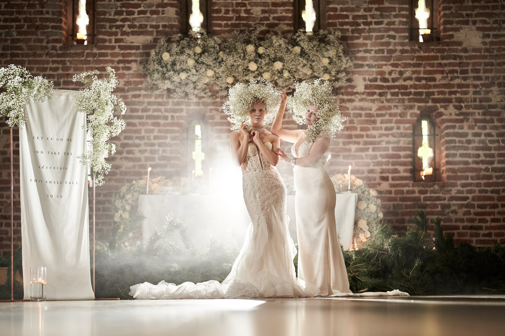 Highly stylised Narnia wedding inspiration, photographer credit Tim Stephenson