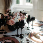Contemporary Black & Pink wedding styling ideas at Bawtry Hall, image credit Esther Louise Triffitt Photography (5)