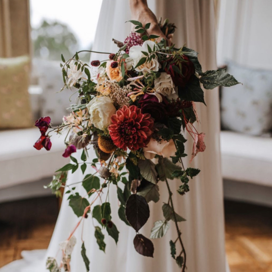 Loose bouquet with foliage Captured by Sez Photography