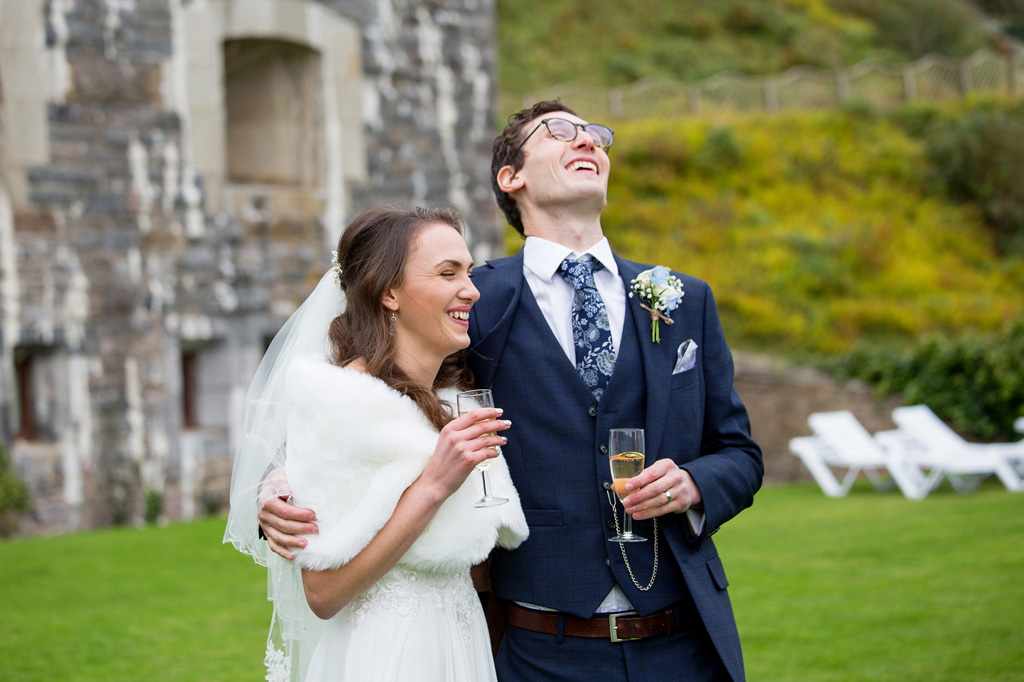 Polhawn fort wedding photography by Cornwall wedding photographer Martin Dabek