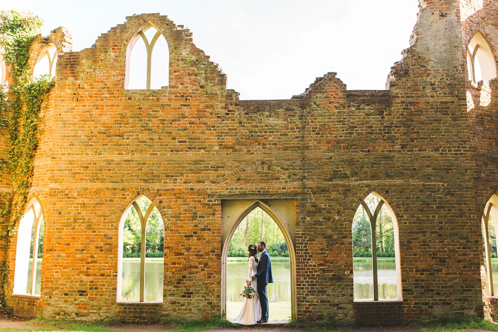 Real wedding at Painshill Ruined Abbey captured by Kirsty Mackenzie Photography