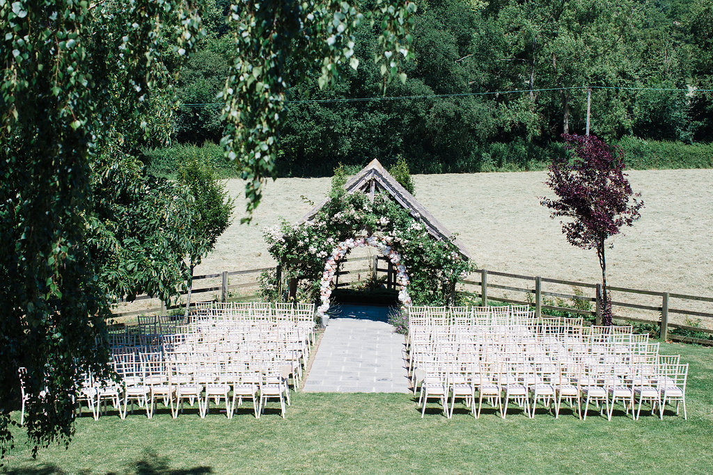 Outdoor Ceremony at Hyde Barn by Lucy Davenport