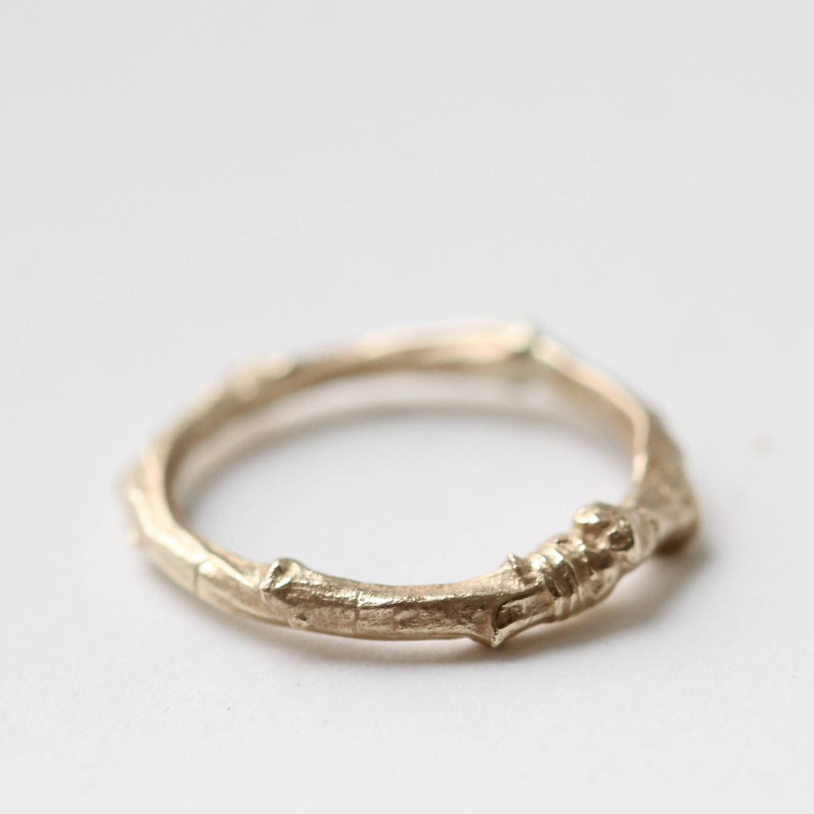 9 carat gold twig ring by Charlotte Bezzant