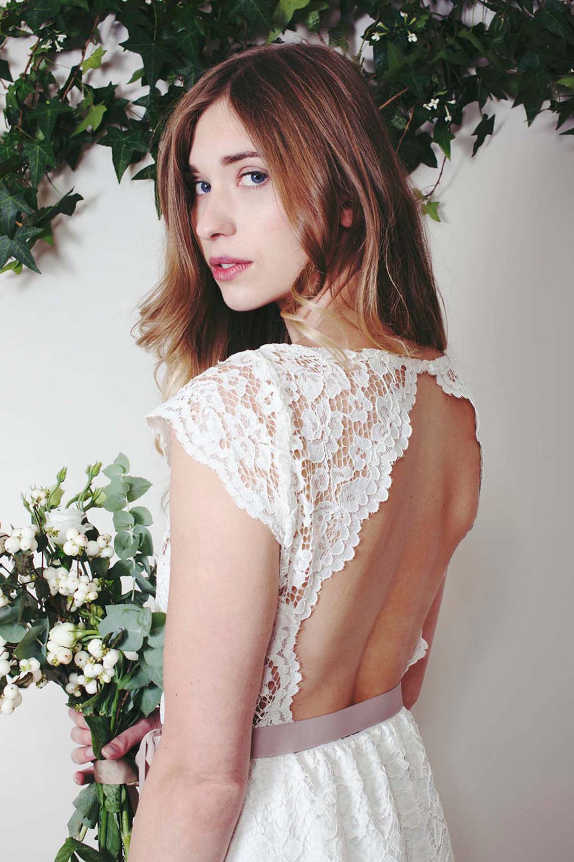 Daisy backless lace wedding dress by This Modern Love Bridal