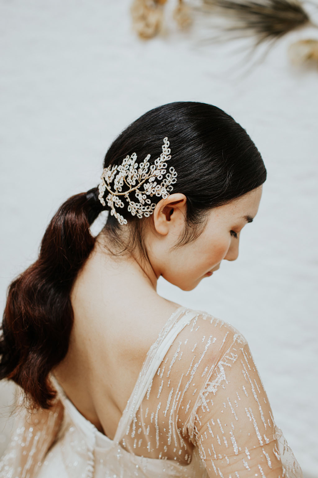 One of a kind luxury bridal accessories handmade by Clare Lloyd