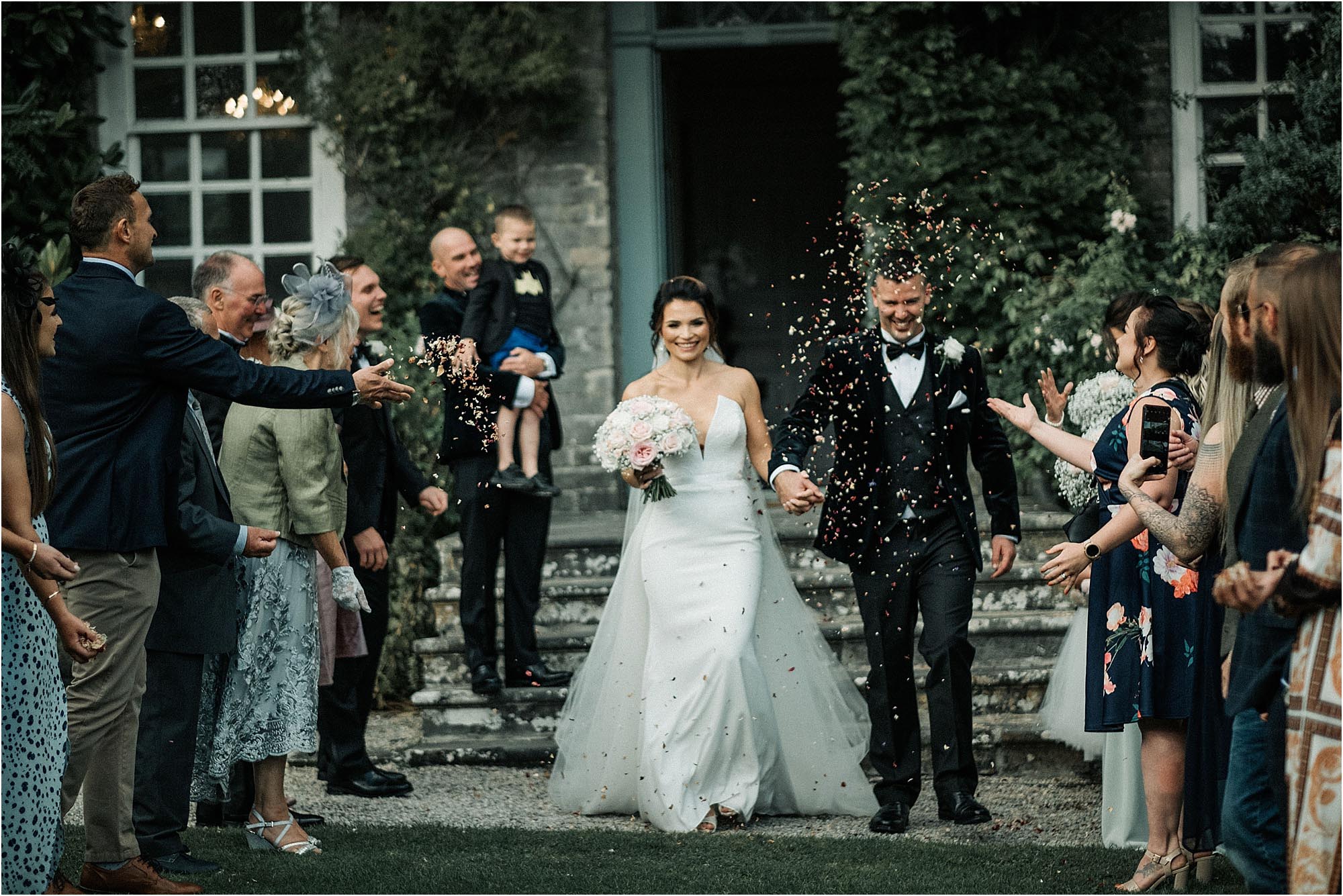 Rachel and Duncan's Kingston Estate black tie wedding in Devon. Photographer credit Younger Photography