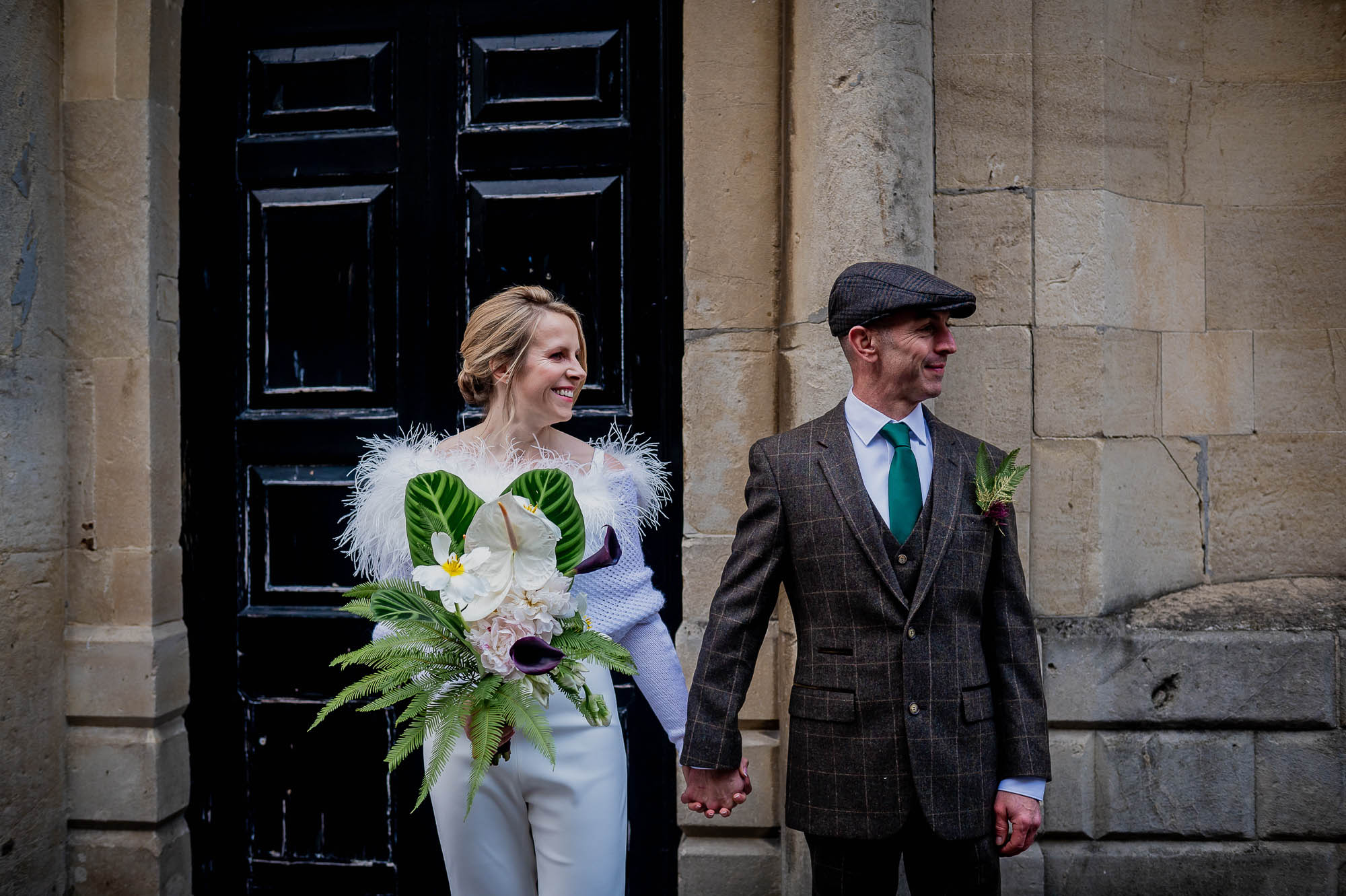 Sunrise wedding photography from the Roman baths in Bath, with Andy and Olivia captured by Damien Vickers Photography