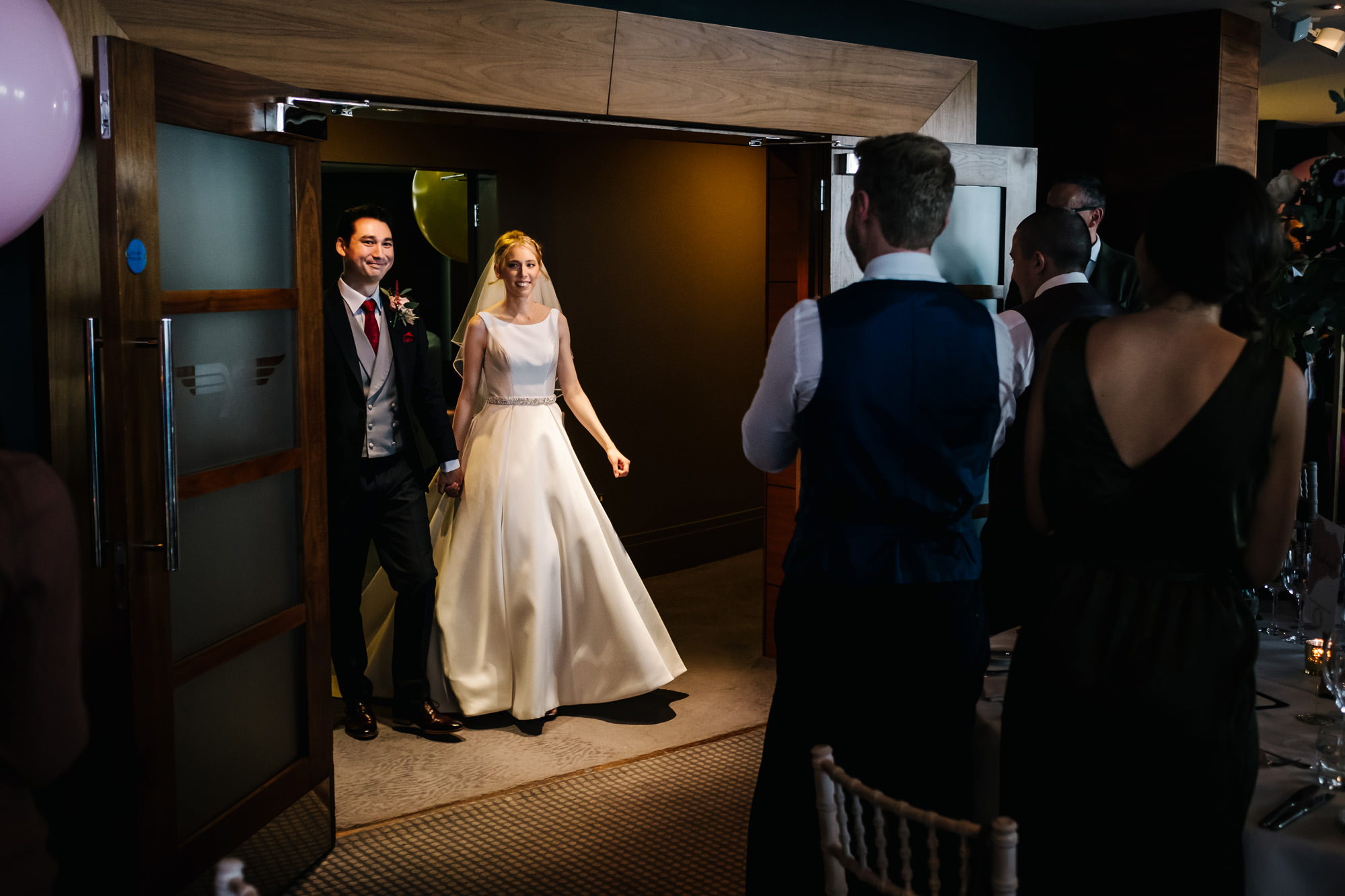 Carly and Dan's chic Aviator wedding with burgundy accents and gorgeous photos by Kristian Leven Photography Hampshire