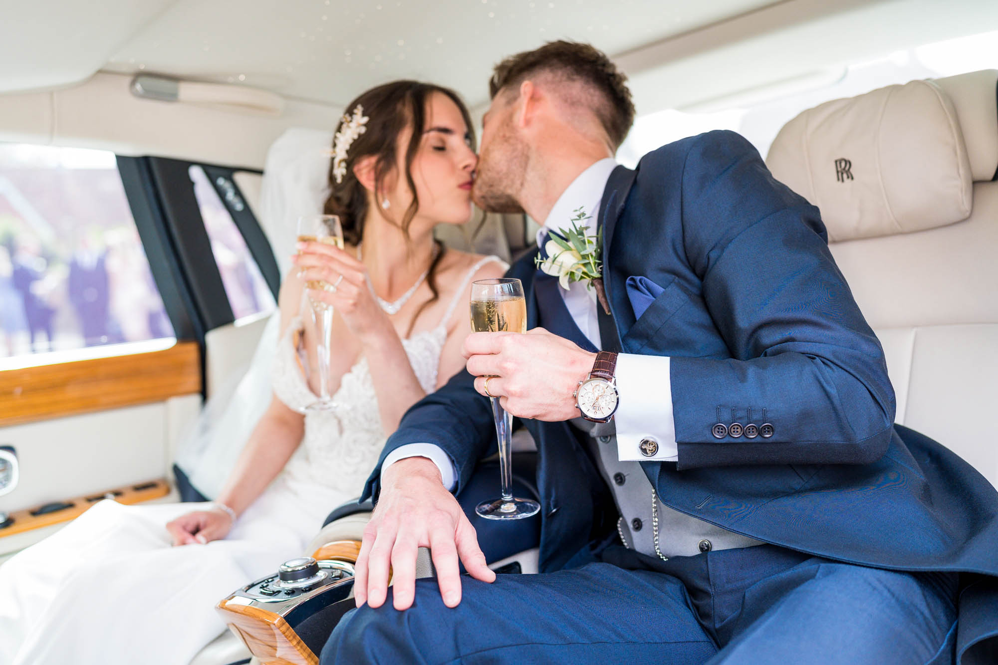 Eppie and Jamie's chic modern wedding was at Port Lympne and captured by Benjamin Toms Photography