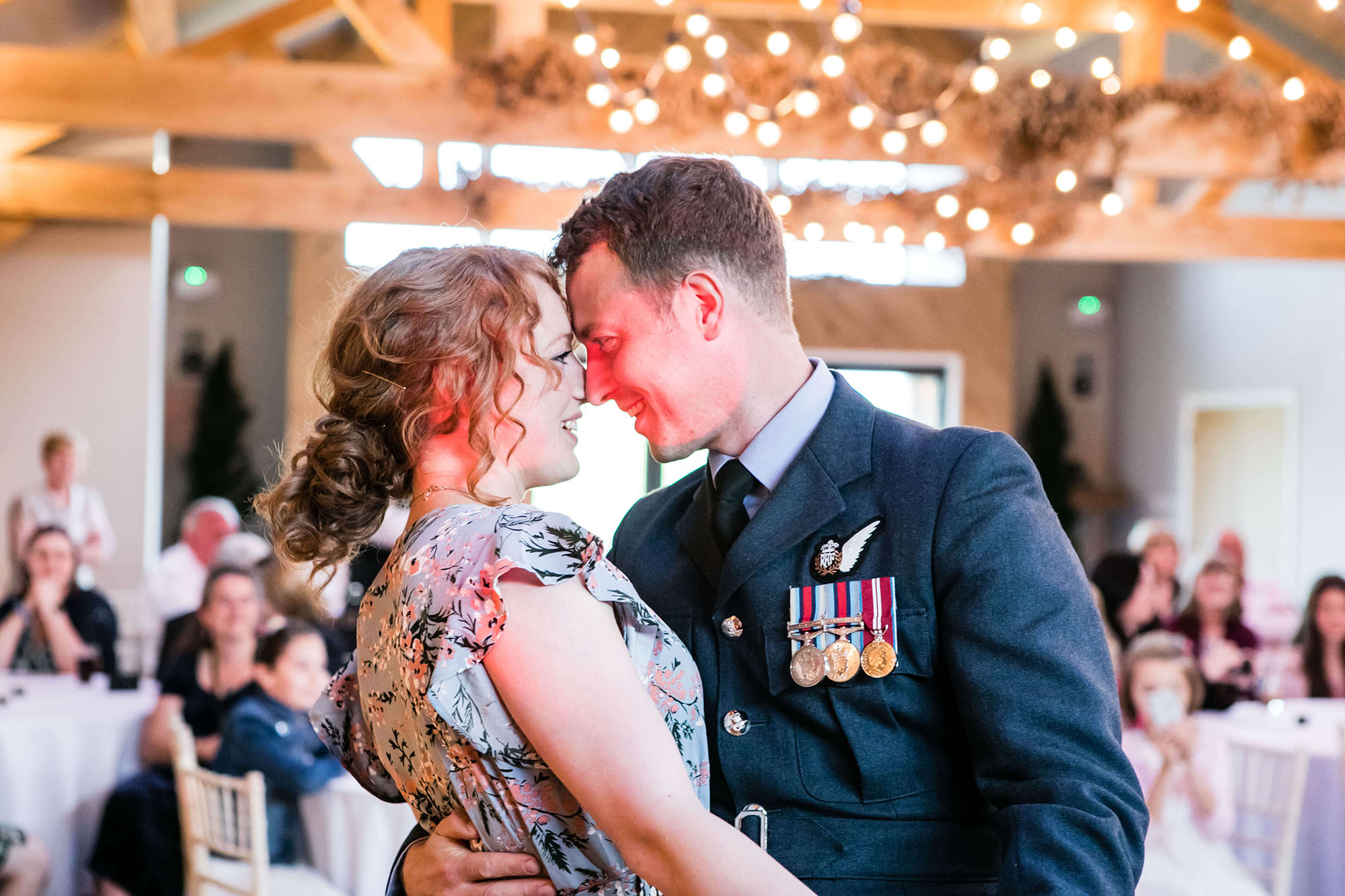 Dancefloor closeup of a military wedding in Northumberland by Erika Tanith Photography